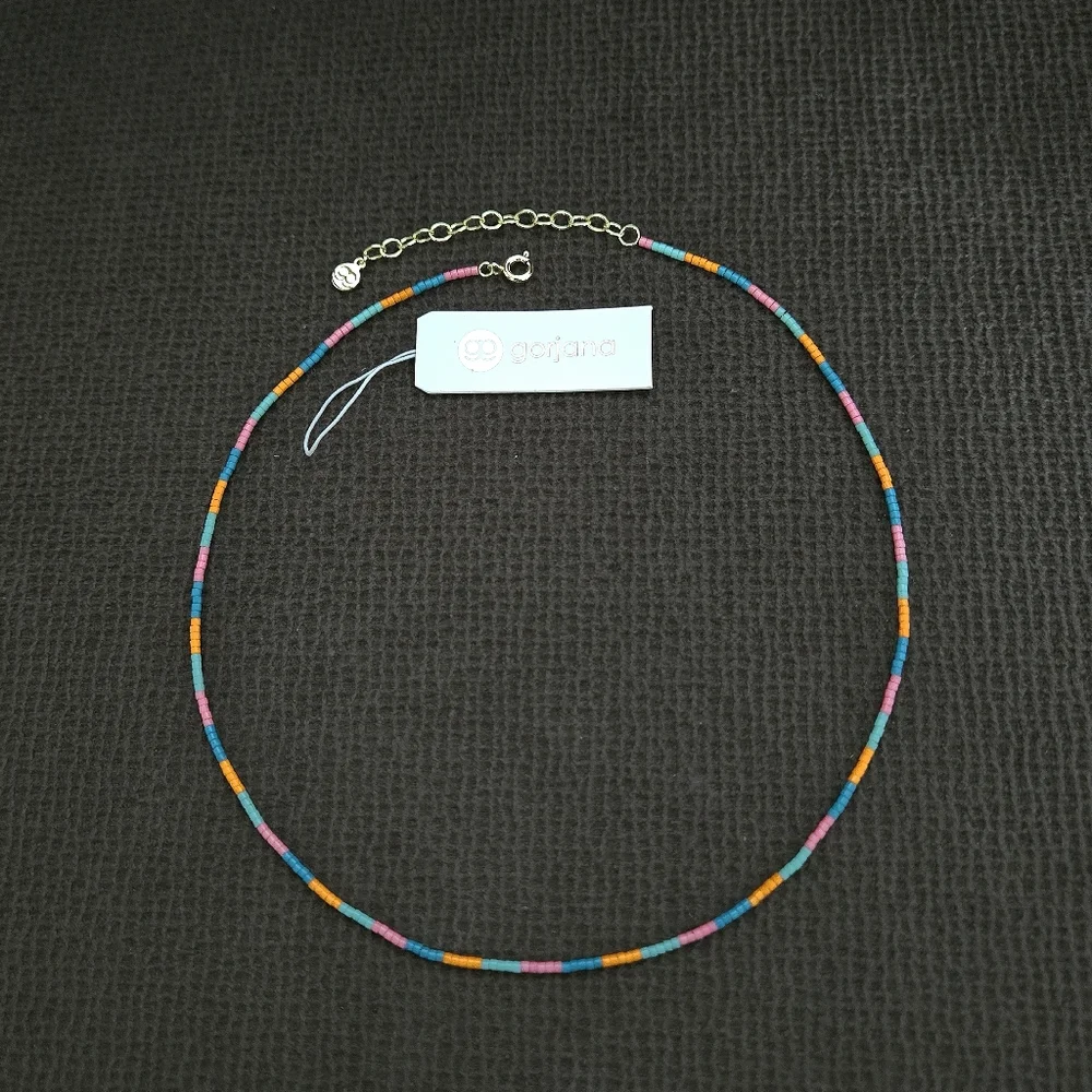 Gorjana "Gigi Stripe" Glass🪟 Bead Necklace - NWT - Picture 2 of 16